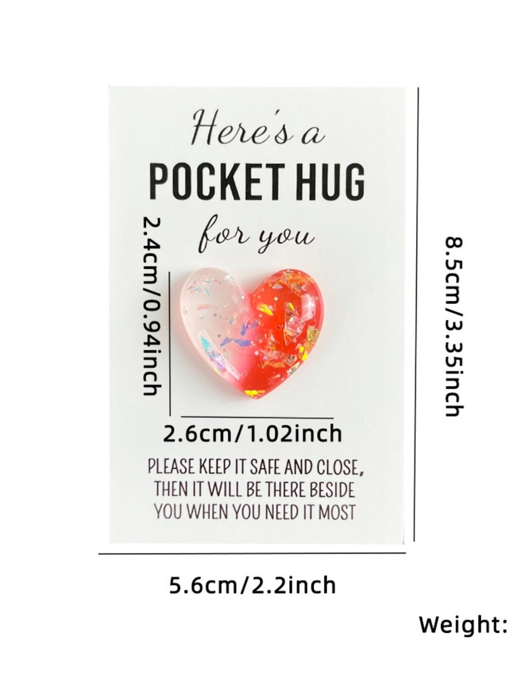 Taphug - Pocket Hug Glitter Gradient Heart