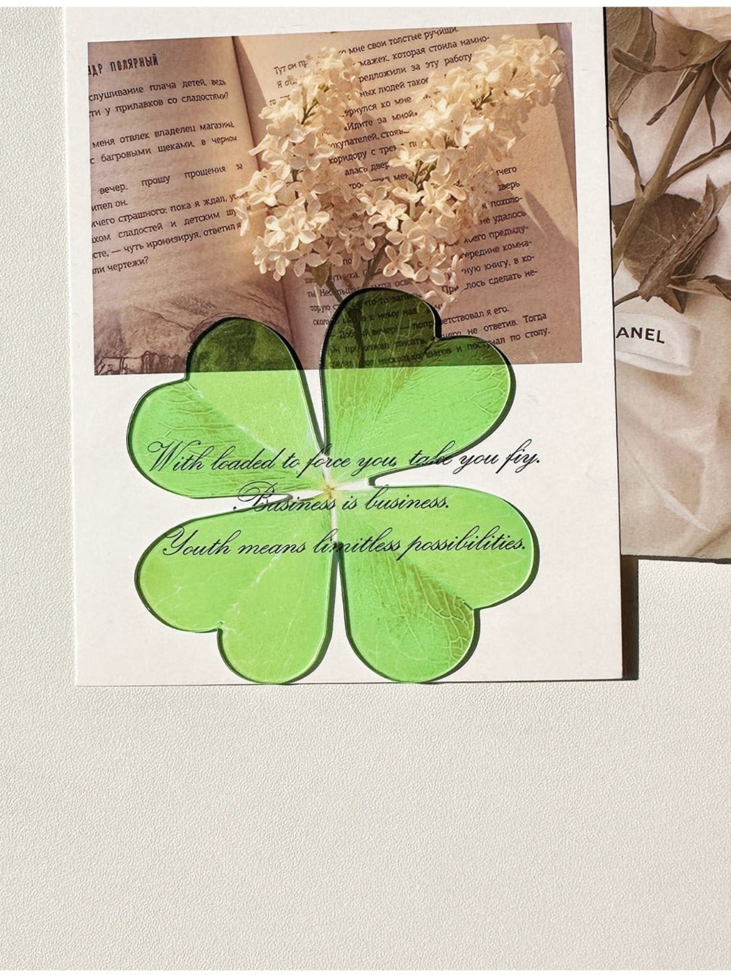 Markii - Lucky Clover Acrylic Bookmark