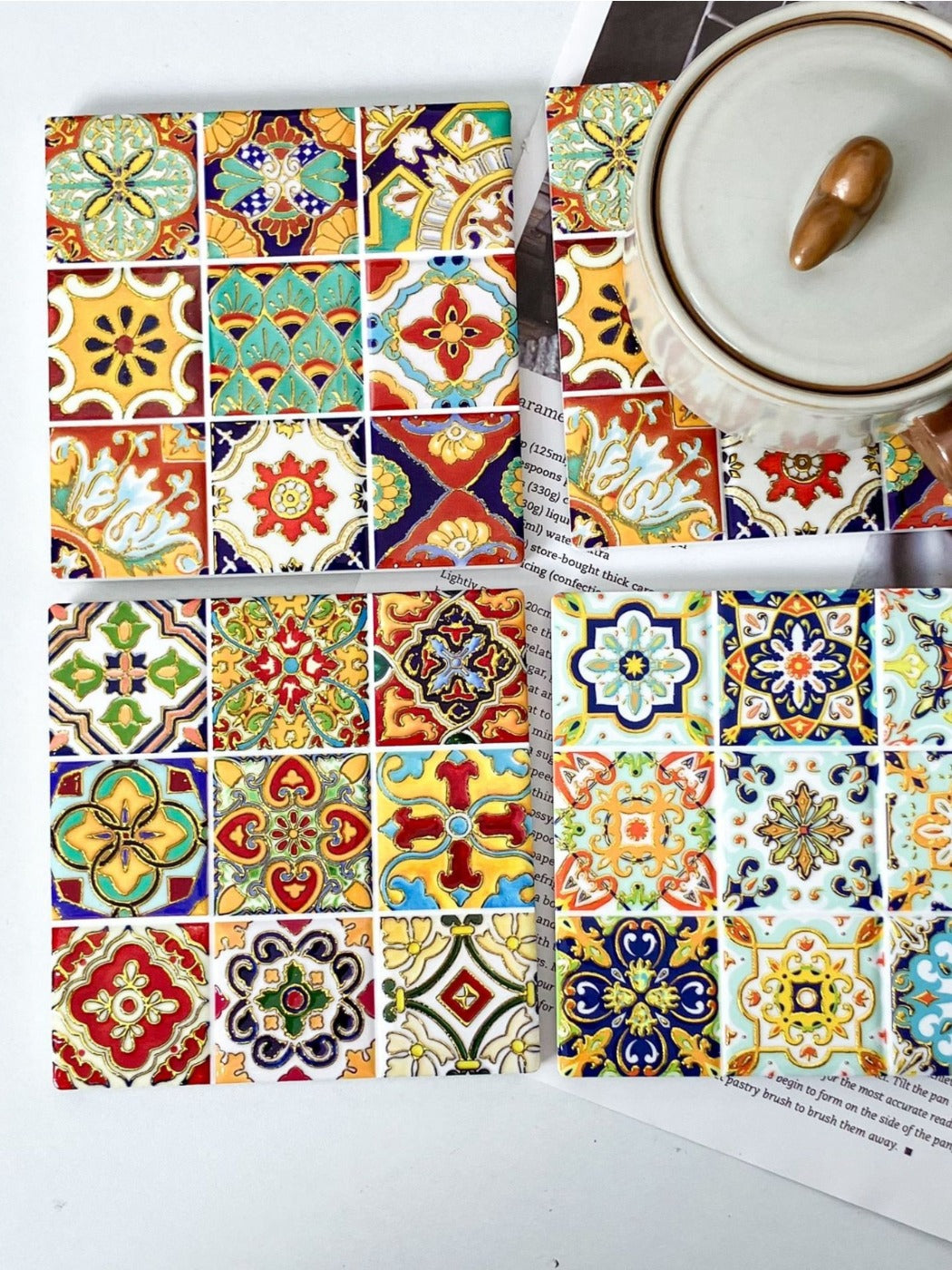 Thimara - New Square Embossed Coaster with Non Slip Back