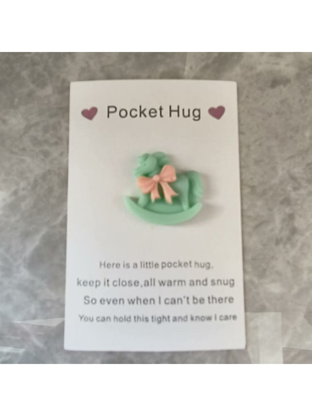 Taphug - Pocket Hug Horse Love Token Gift pocket hug card and keepsake token view 4