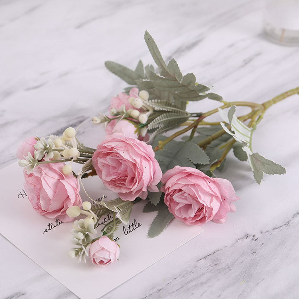 Roselle - Realistic Artificial Rose Bouquet