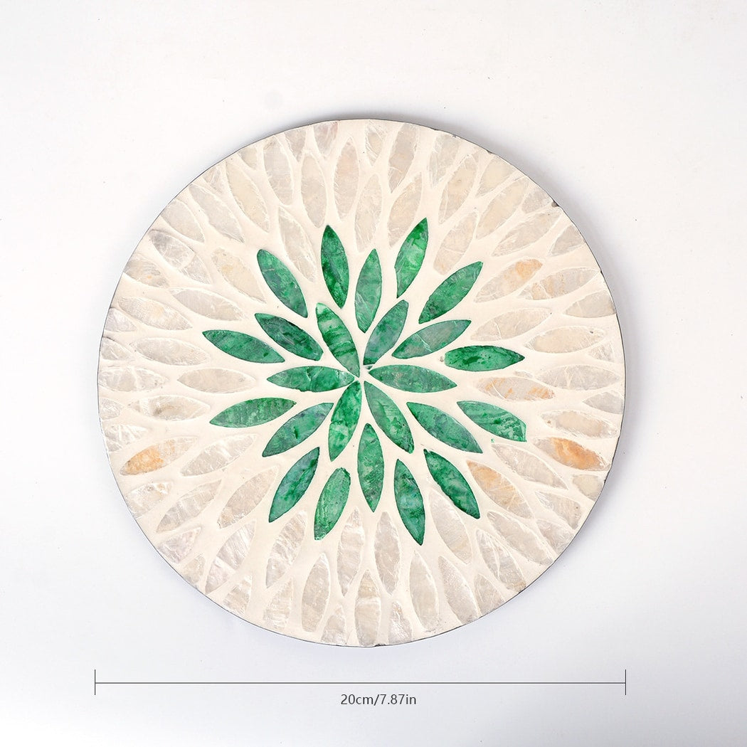 Thimara - Round Floral Pattern Tabletop Coaster