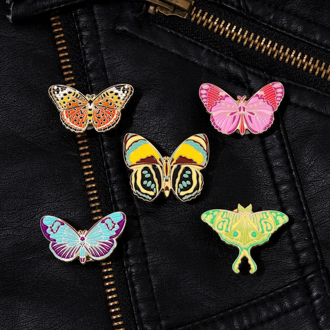 Vibrant Butterfly Enamel Pins