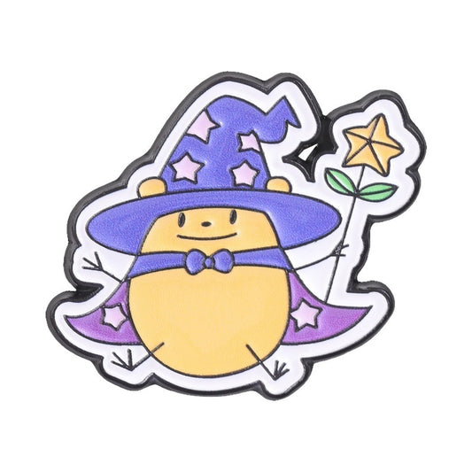 Pinori - Cartoon Wizard Hat Animal Magic Wand Pin