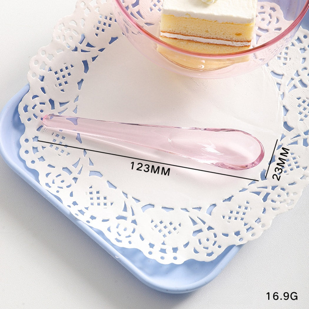 Glasira - Modern Solid Color Dessert Spoon