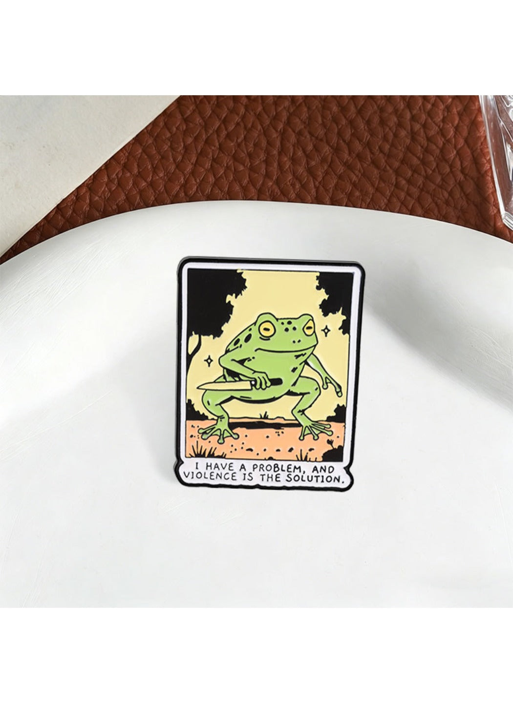 Pinori - Frog Brooch Badge, Cute Cartoon Frog Pin
