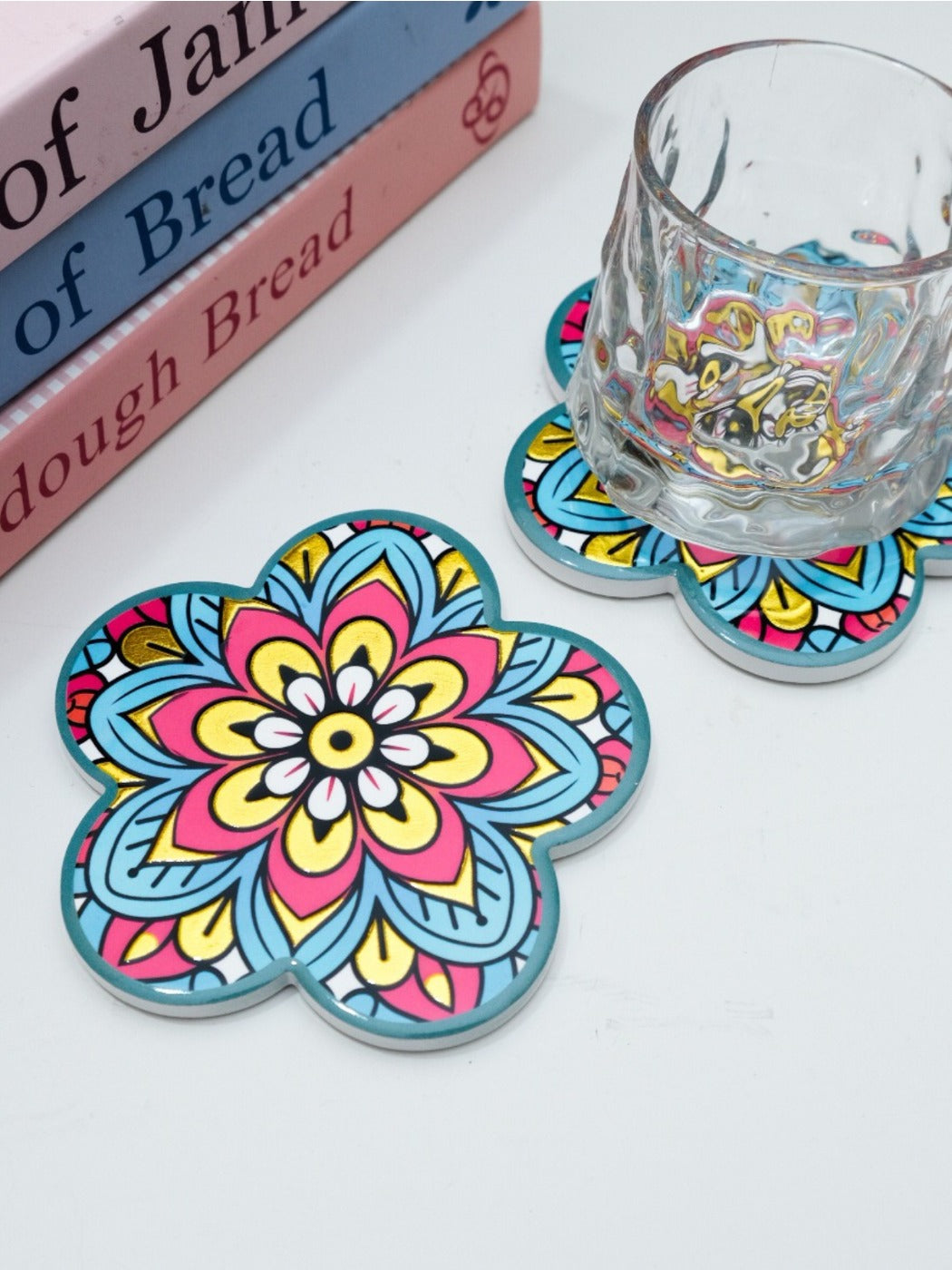 Thimara - Ethnic Style Plum Blossom Coaster Non Slip Heat Resistant