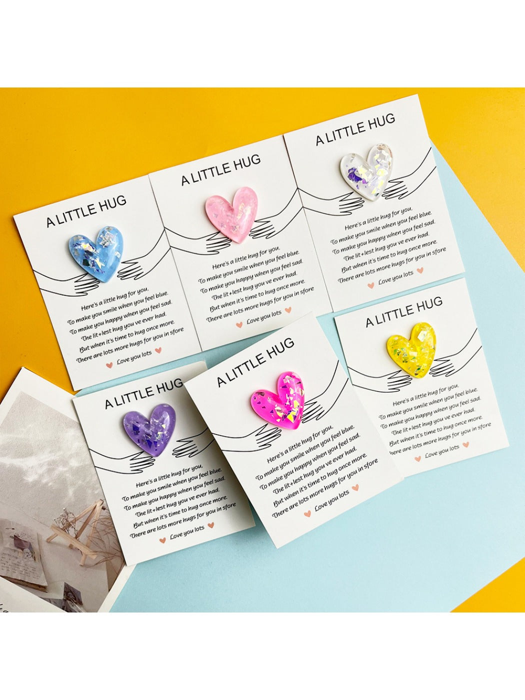 Taphug - Pocket Hug Glitter Heart Gift for Loved Ones