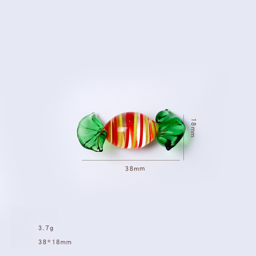 Glasira - Multicolored Striped Candy Shaped Ornament