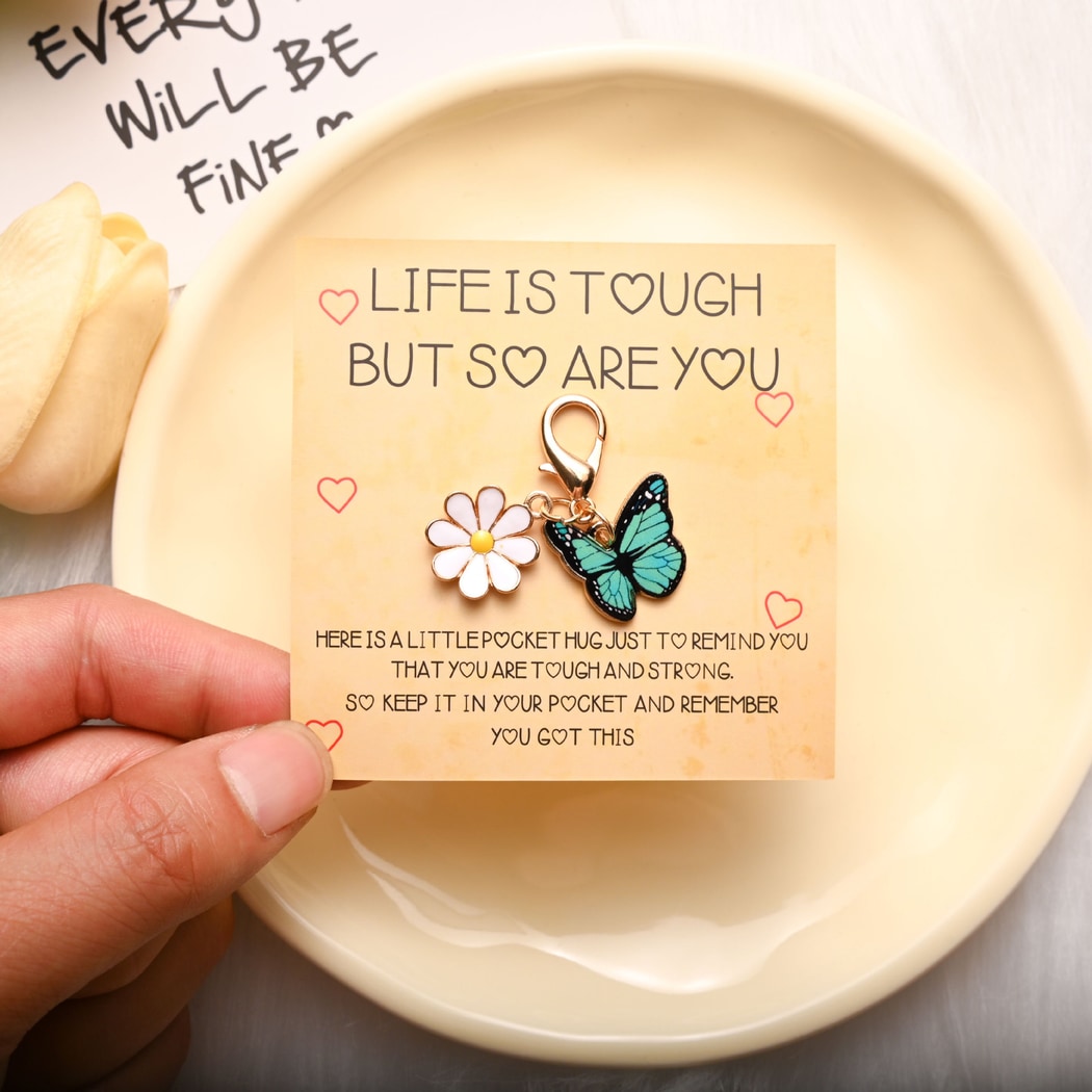 Taphug - Pocket Hug Colorful Butterfly Keychain