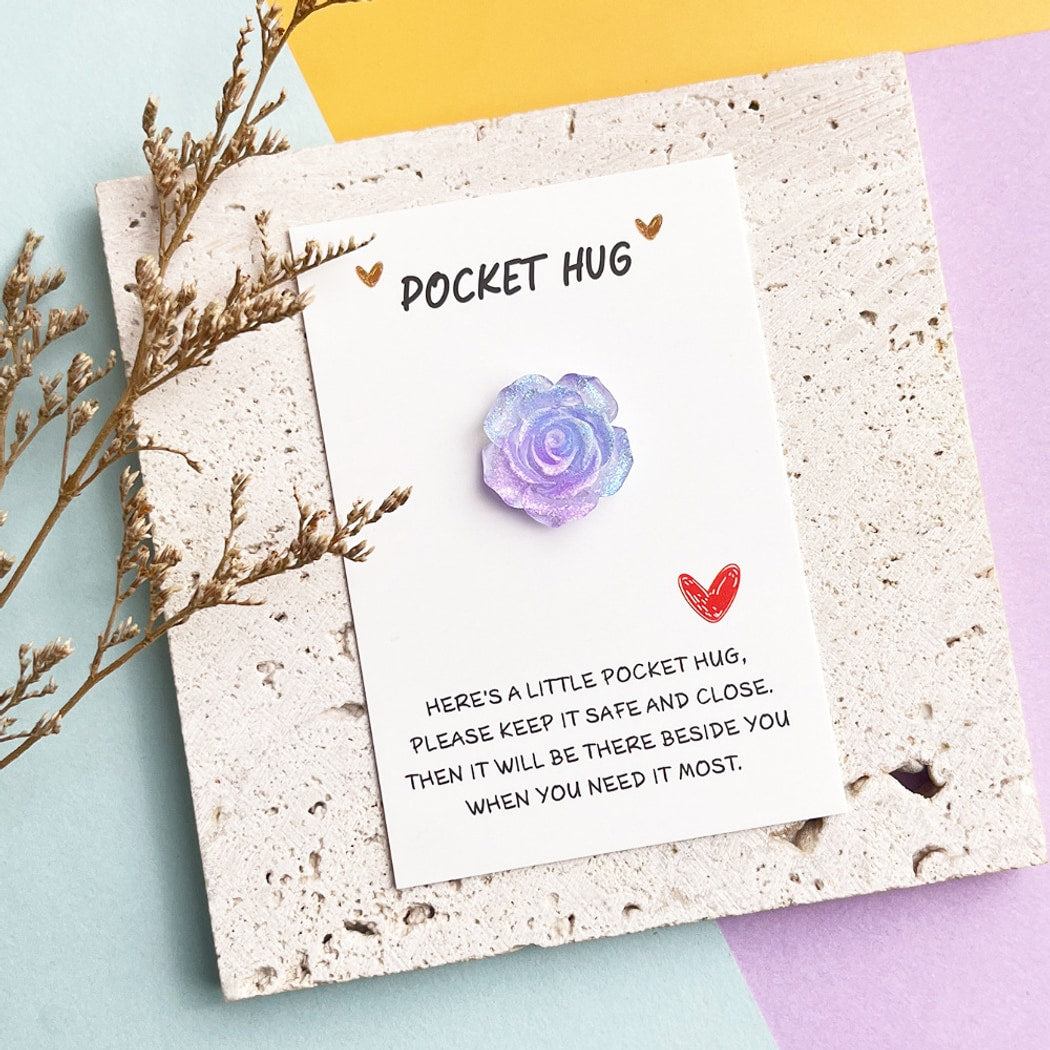 Taphug - Pocket Hug Gradient Glitter Rose Gift