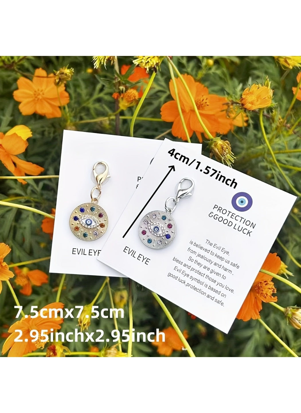 Taphug  - Alloy Pocket Hug Card Evil Eye Keychain