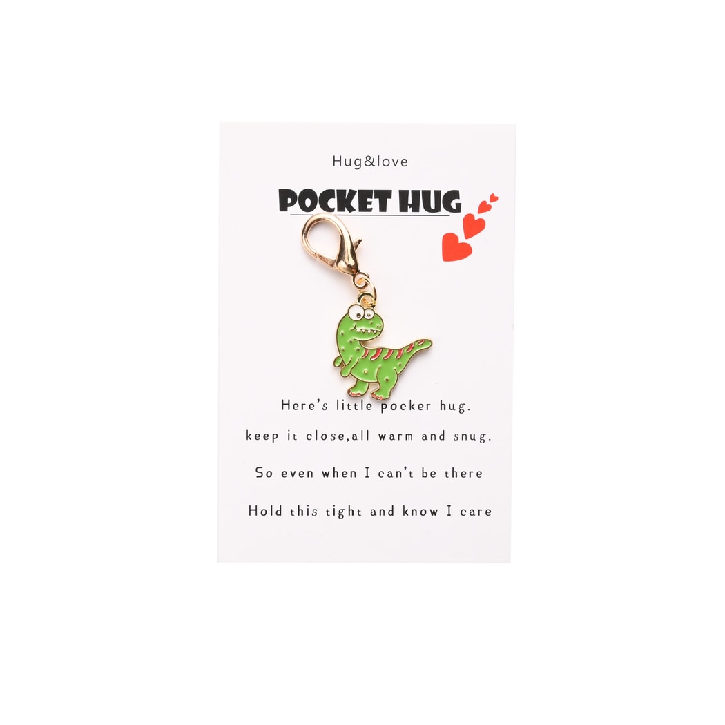 Taphug - Pocket Hug Cartoon Dinosaur Keychain Charm
