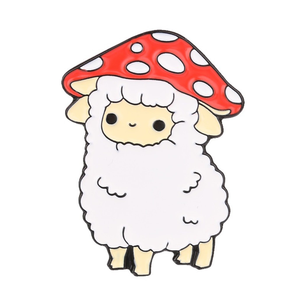 Pinori - Forest Style Mushroom Animal Motif Pin