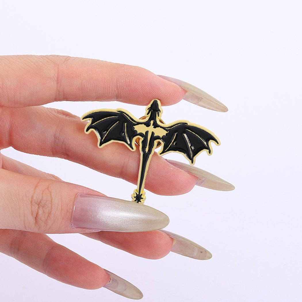 Pinori - Halloween Dark Style Dragon Silhouette Pin