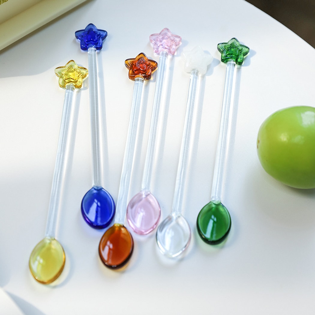 Glasira - Cute Star Top Long Handle Spoon
