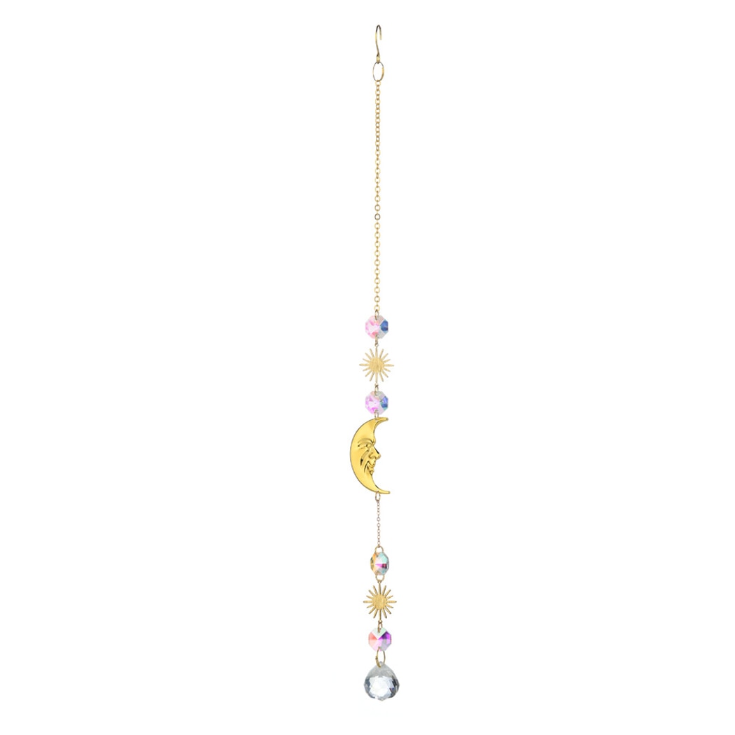 Somnira - Smiley Moon and Sun Theme Suncatcher
