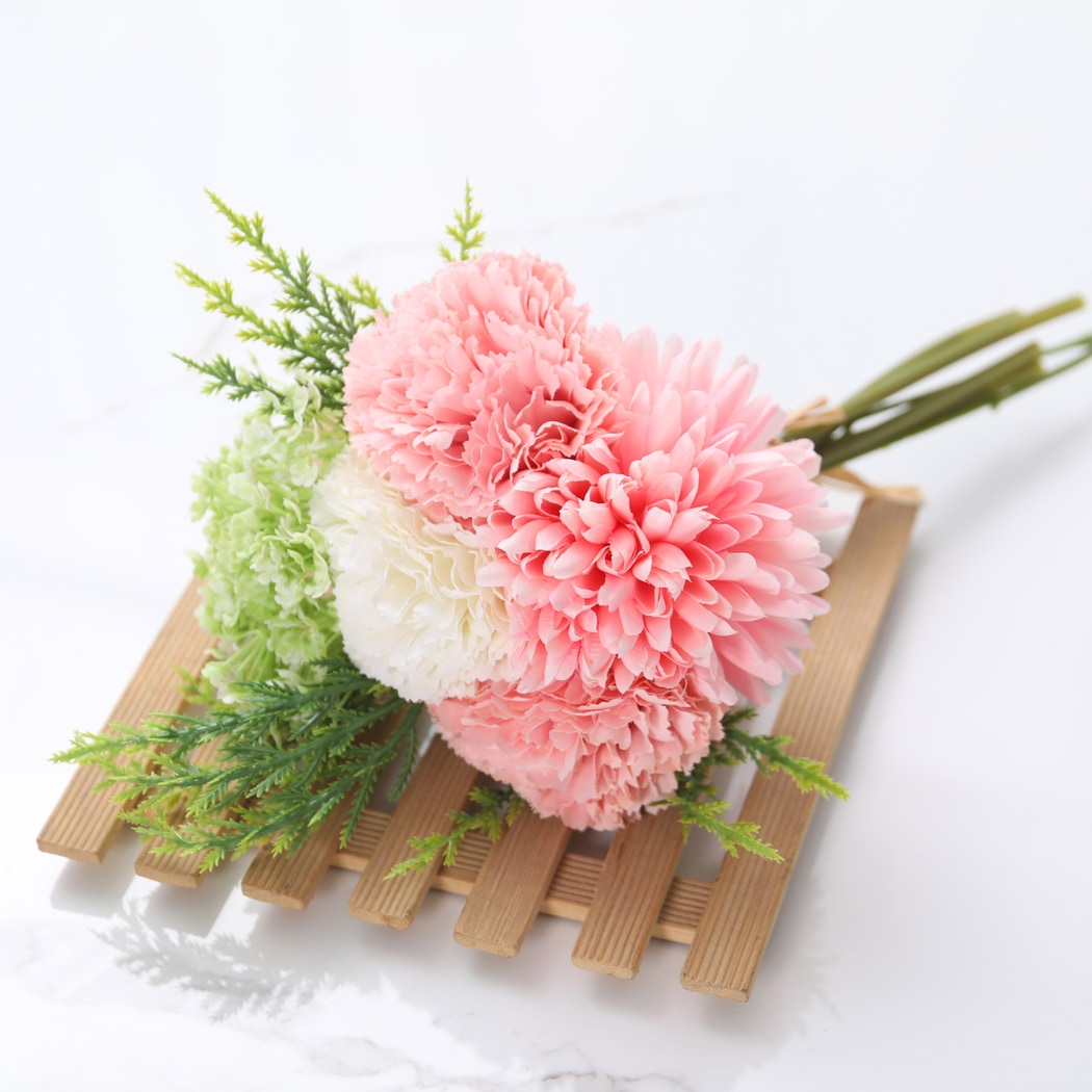 Roselle - Artificial Carnation and Chrysanthemum Bouquet