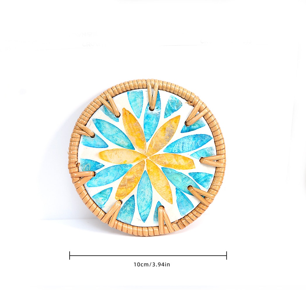 Thimara - Floral Round Tea Table Decorative Coaster