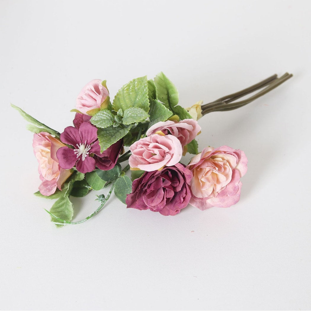 Roselle - Sunset-hued Style Artificial Rose Bouquet