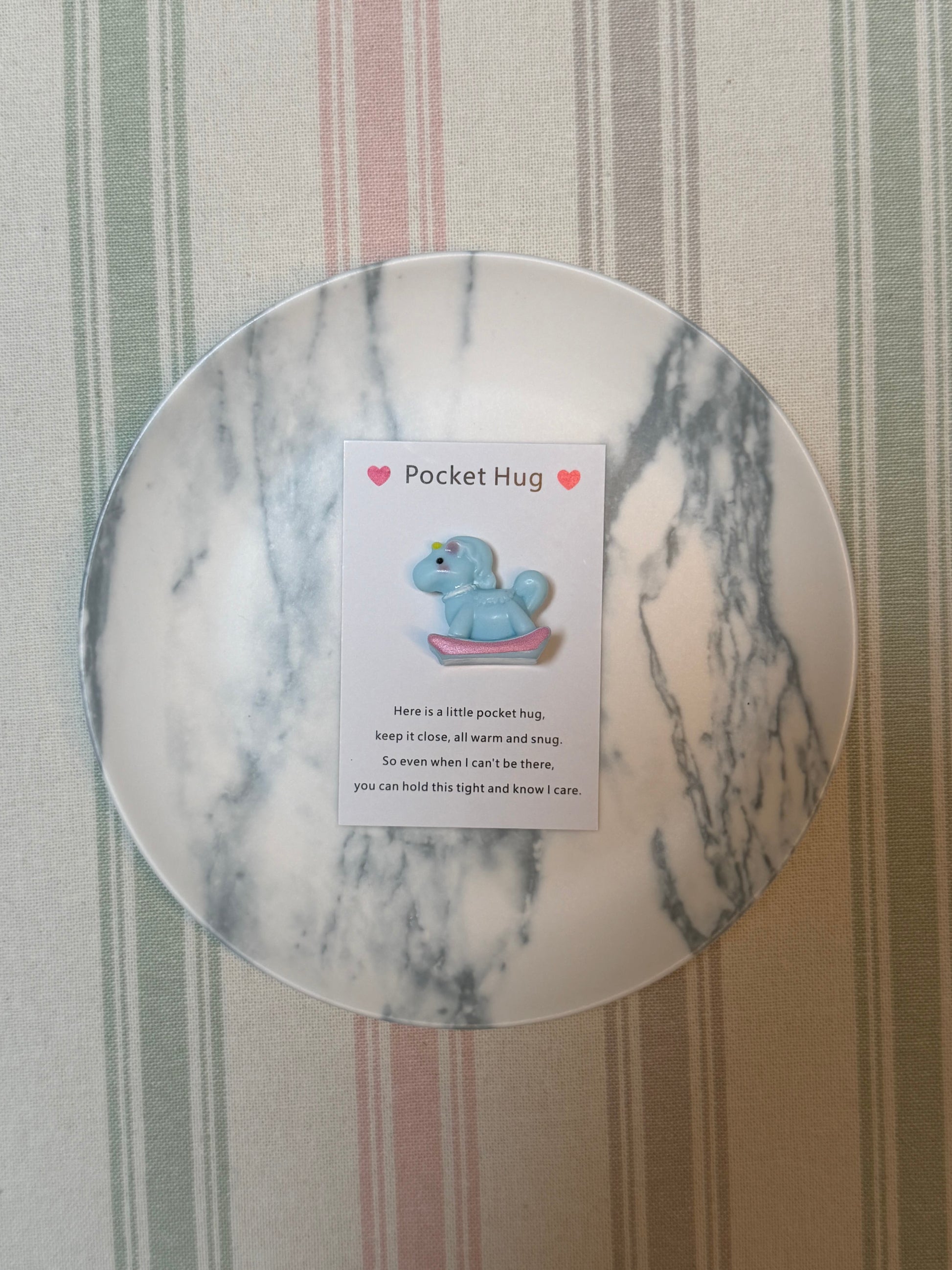 Taphug - Pocket Hug Rocking Horse pocket hug card and keepsake token view 4