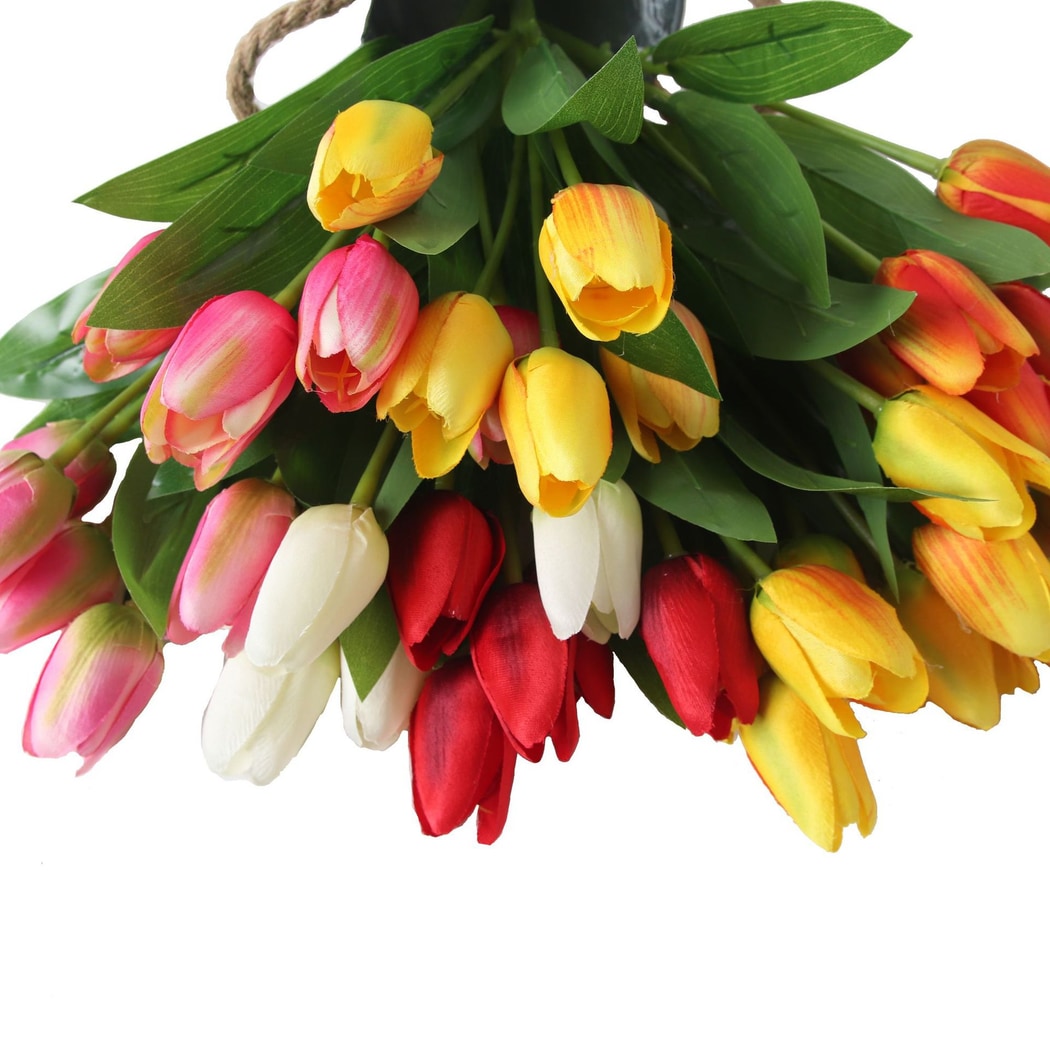 Roselle - Decorative Artificial Tulip Flower Bouquet
