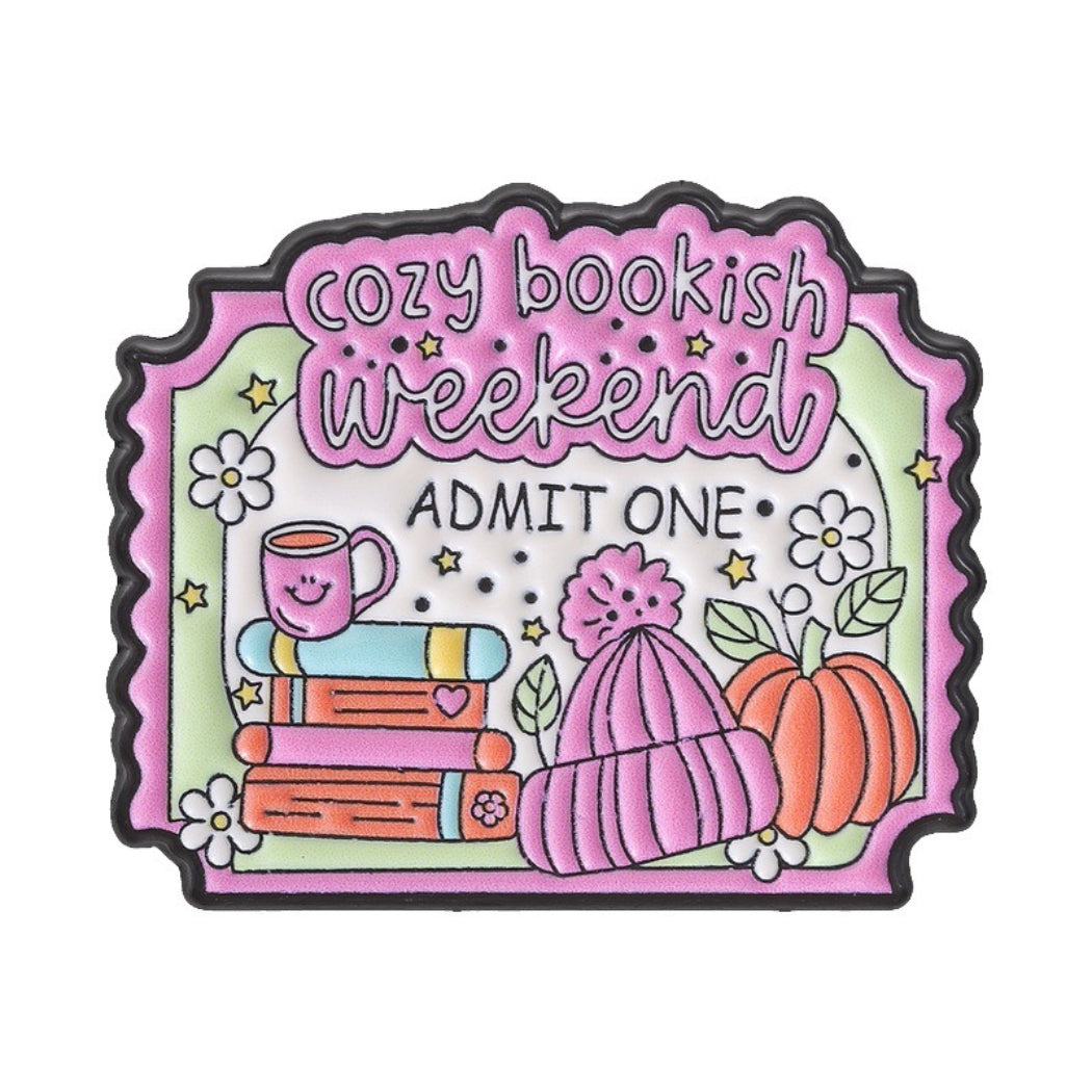 Pinori Cozy Book Lover Enamel Pin Set