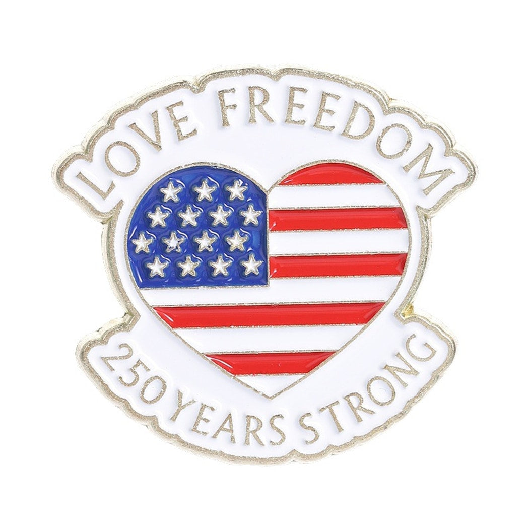 Pinori - Anniversary Letter Detail Fashion Brooch Pin