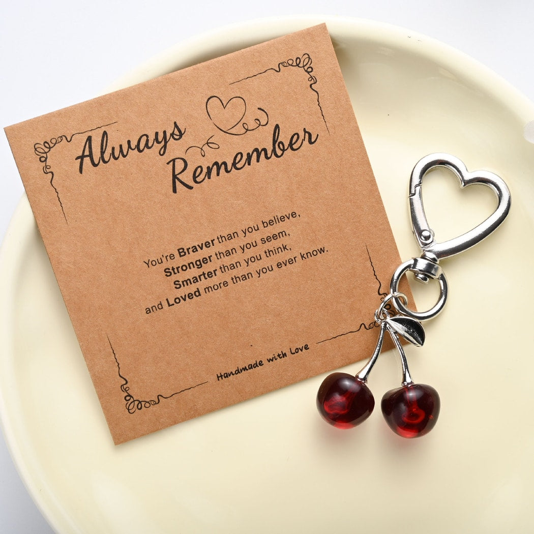 Taphug - Pocket Hug Cherry Charm Heart Keychain