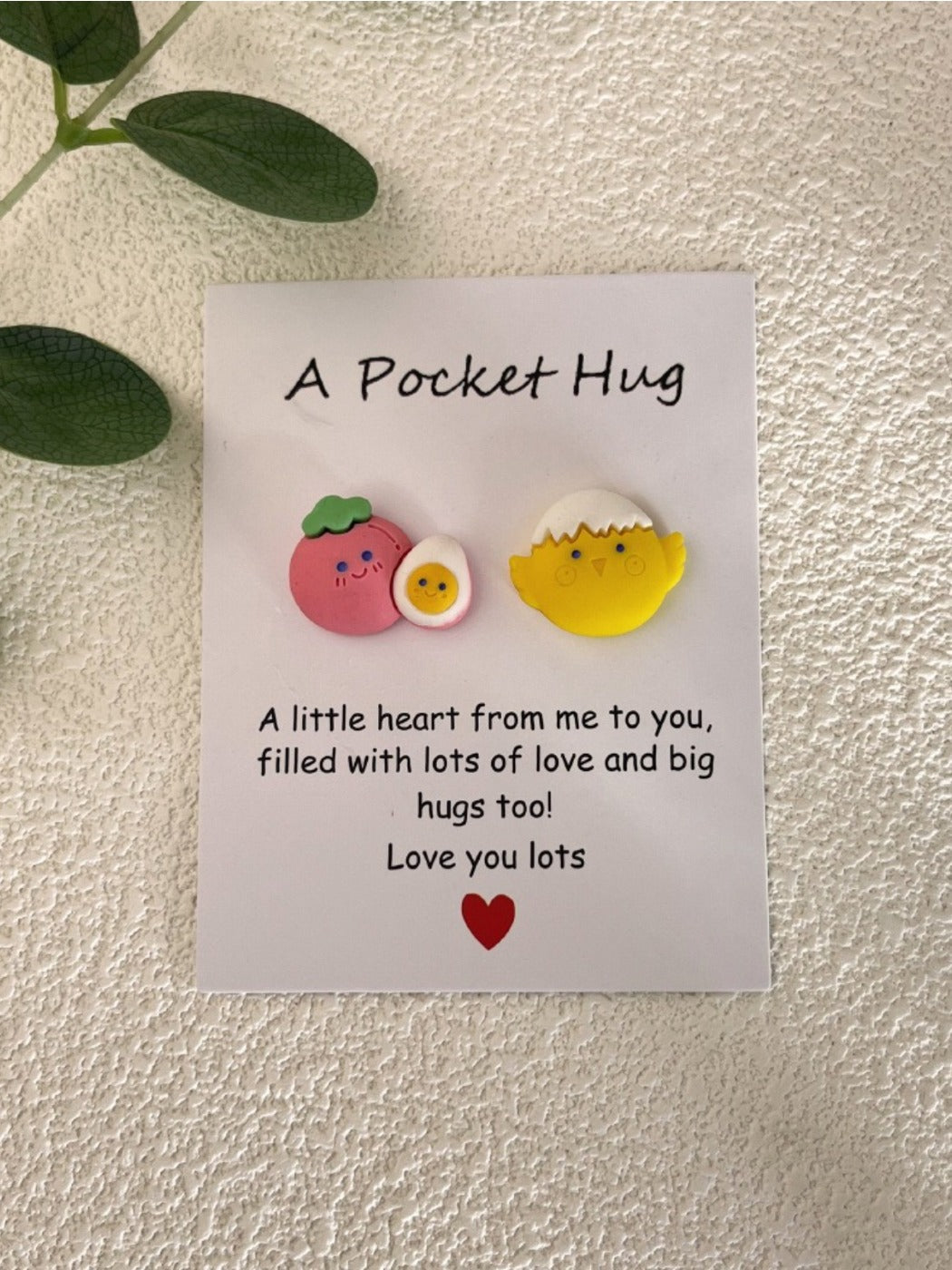 Taphug - Pocket Hug Mini Egg Series pocket hug card and keepsake token view 3