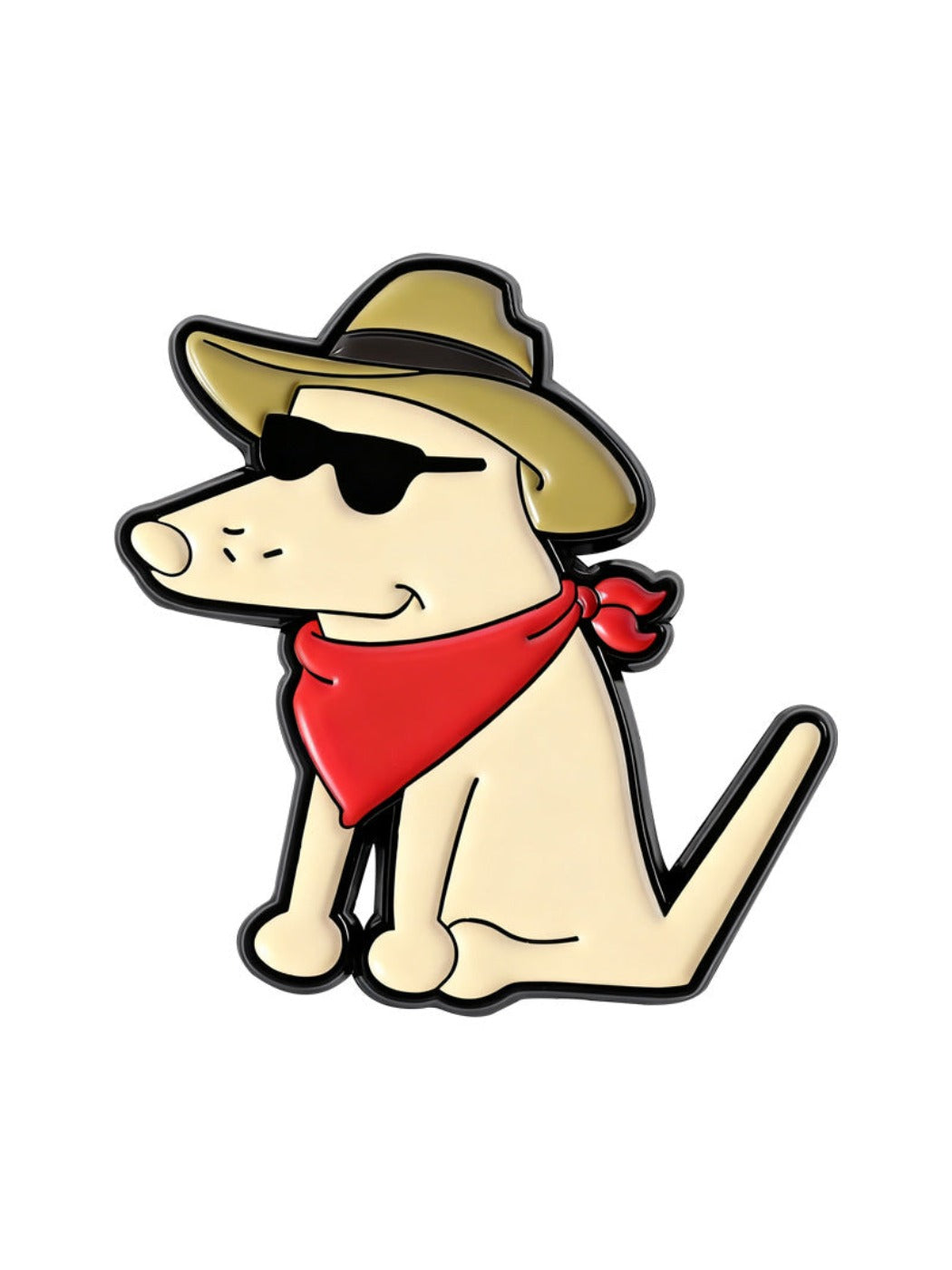 Pinori - Cartoon Rainbow Sunglasses Dog Brooch