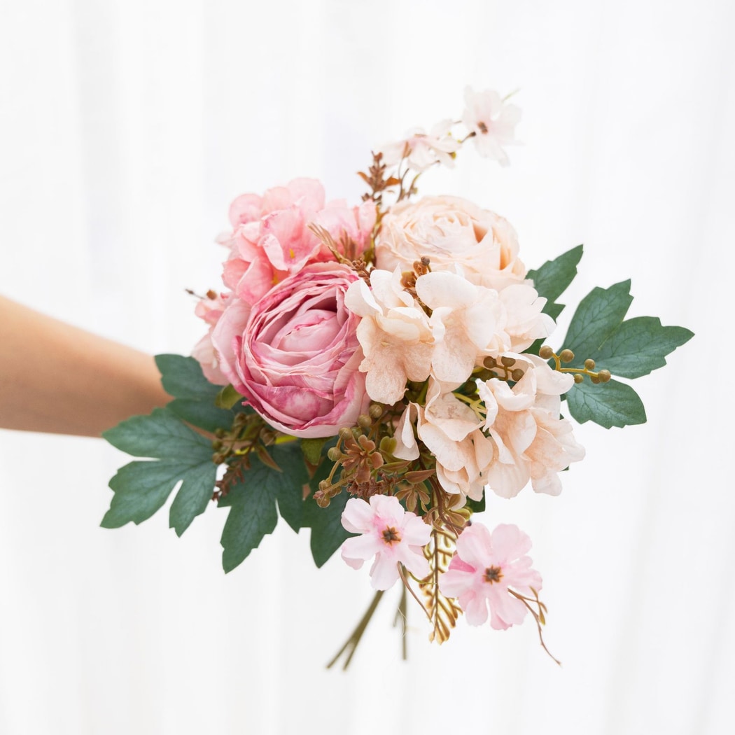 Roselle - Vintage Rose and Hydrangea Artificial Bouquet