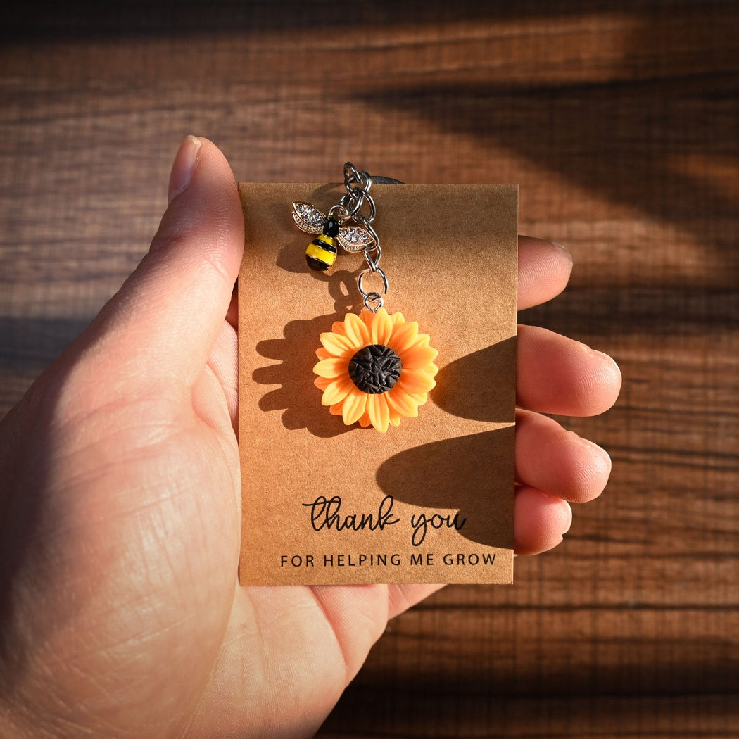Taphug - Pocket Hug Bee Sunflower Keychain