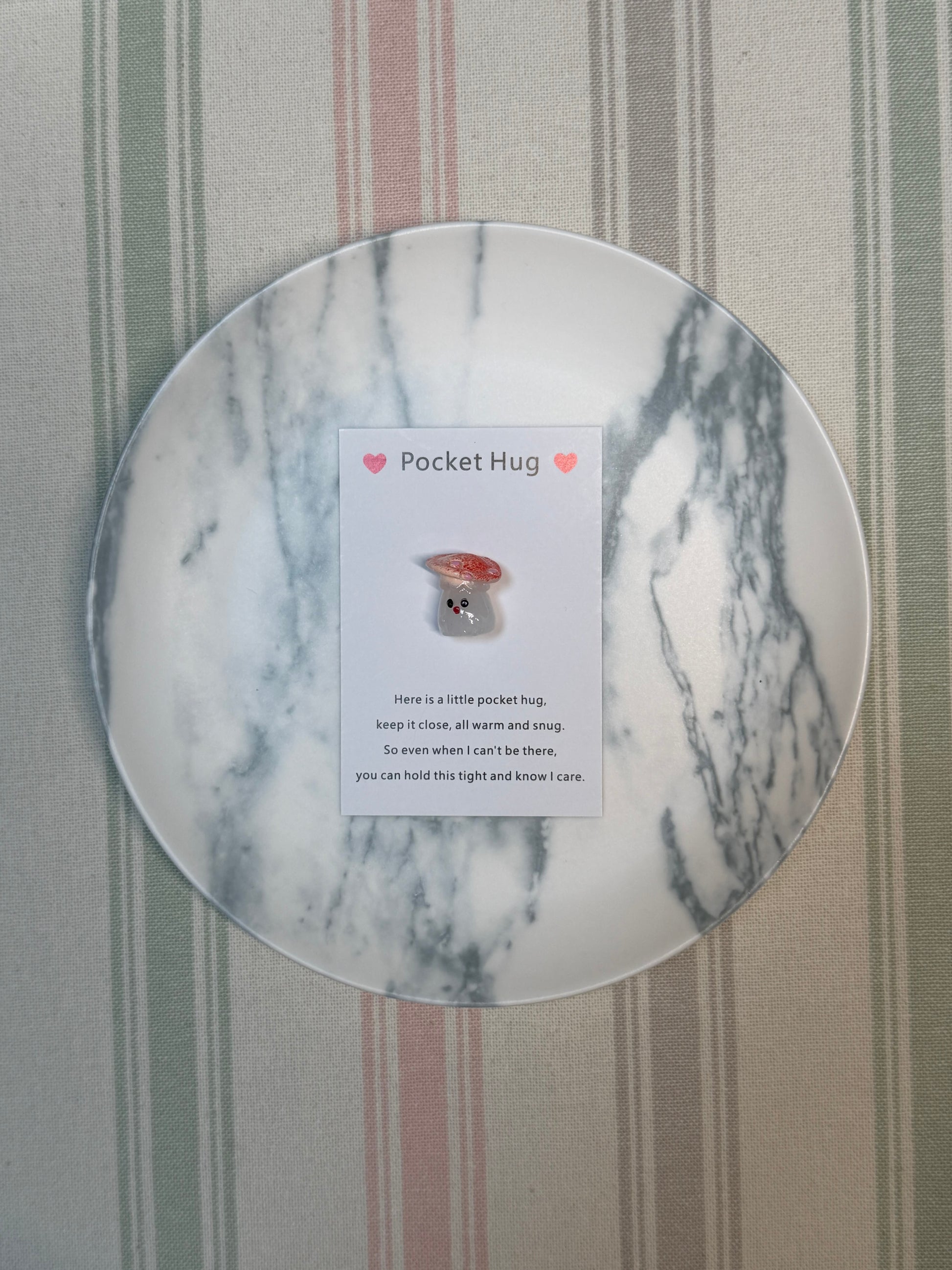 Taphug - Pocket Hug Cute Mushroom pocket hug card and keepsake token view 3