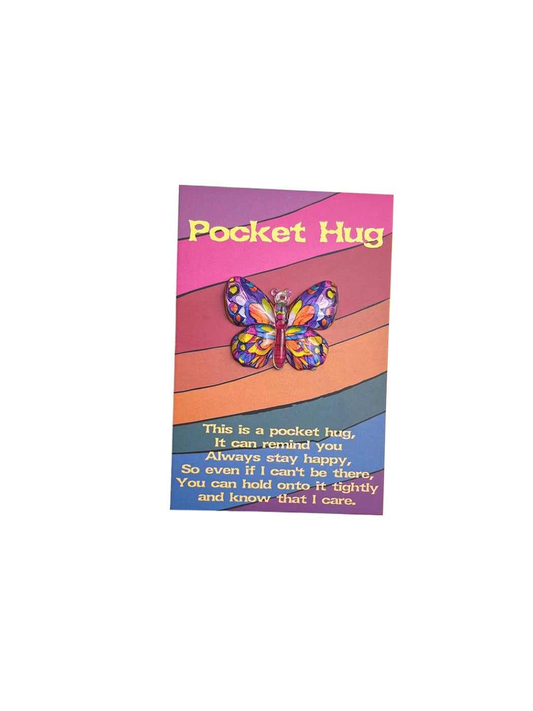 Taphug - Pocket Hug Painted Resin Butterfly pocket hug card and keepsake token view 7