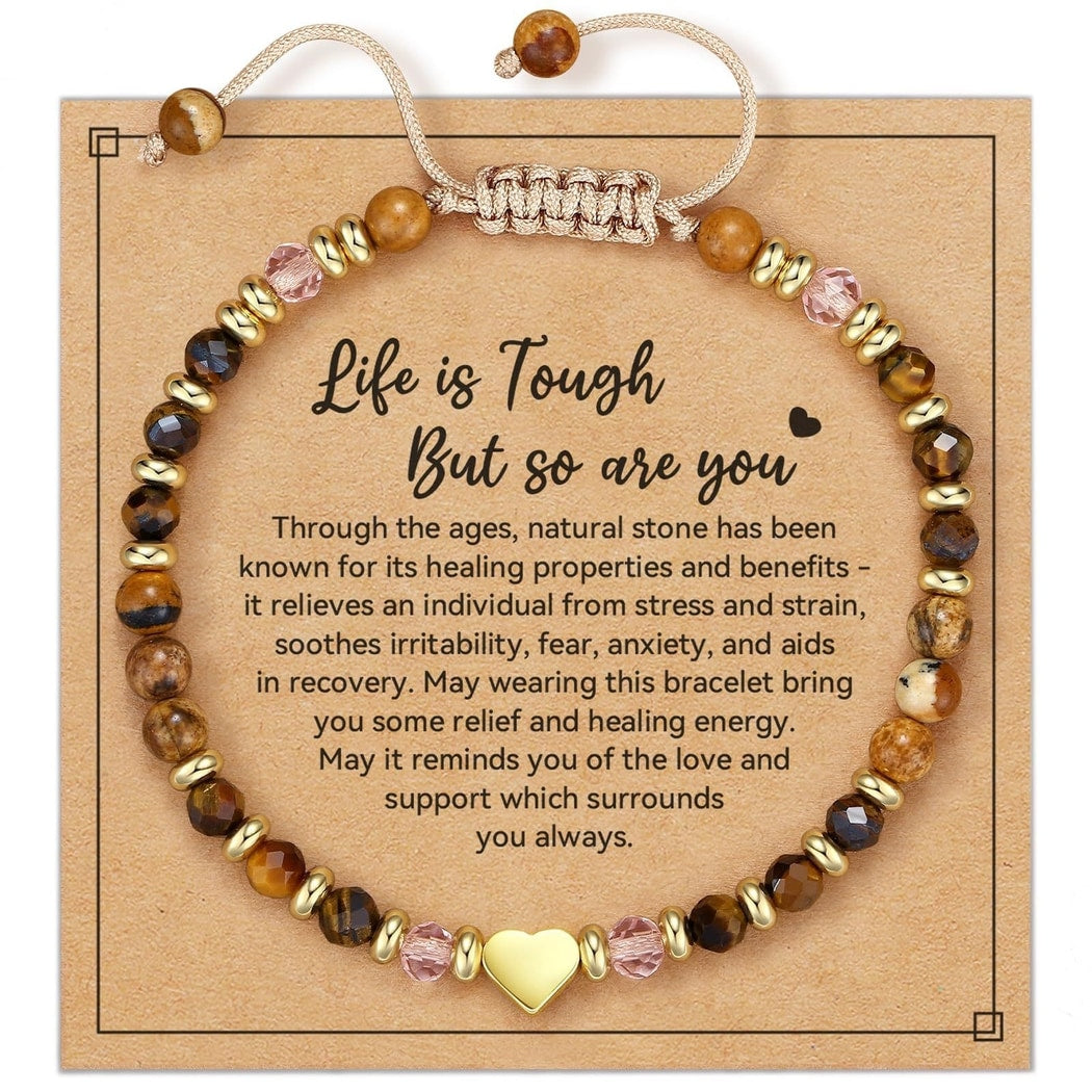 Emora - Minimalist Heart Decoration Beaded Bracelet