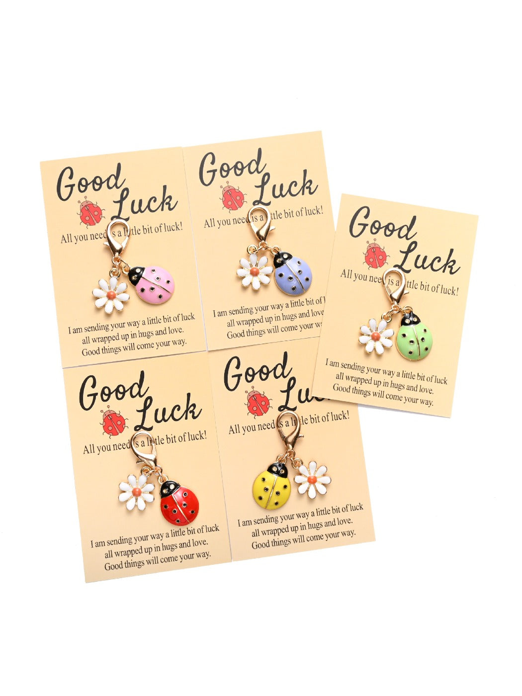 Taphug - Good Luck Charm Keychain with Ladybug Daisy