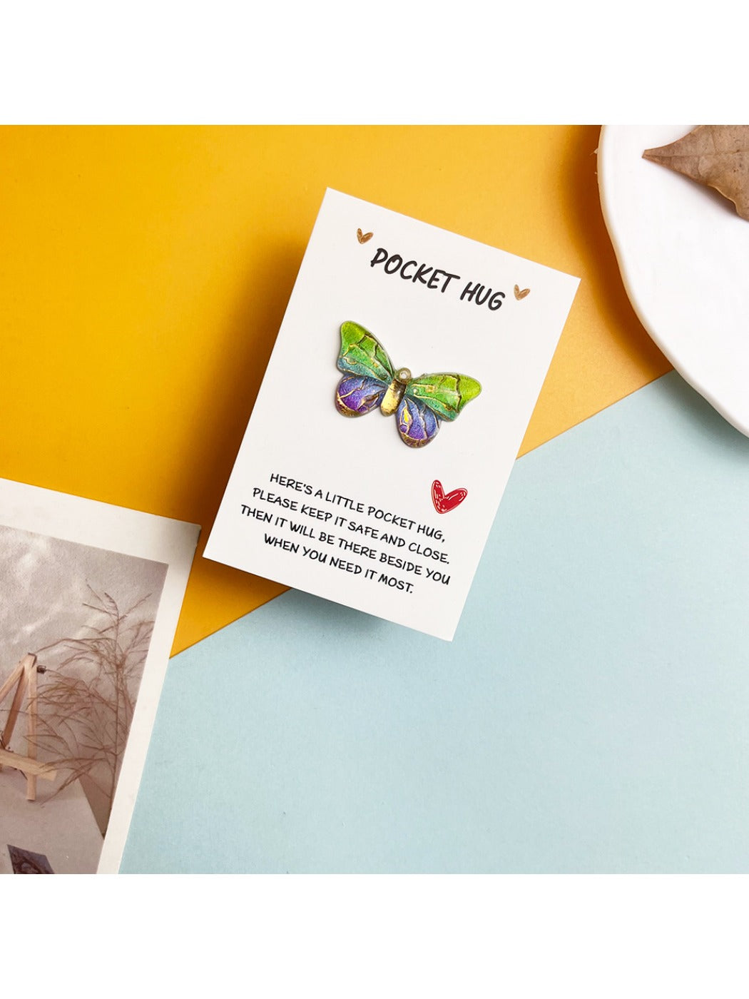 Taphug - Rainbow Wing Pocket Hug Card pocket hug card and keepsake token view 9
