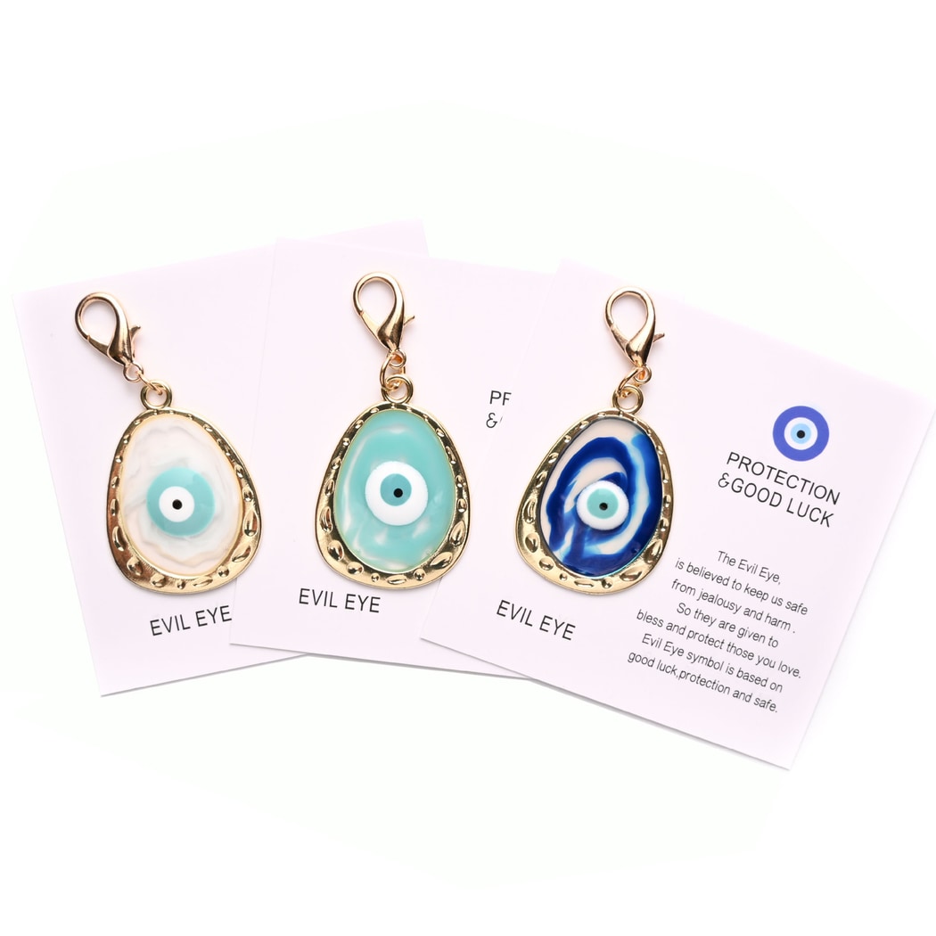 Taphug - Pocket Hug Blue Tone Evil Eye Keychain