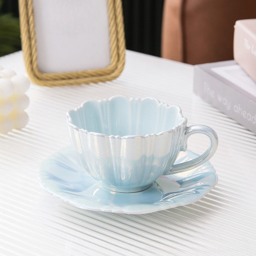 Mivora - Flower Theme Coffee Cup and Saucer Set