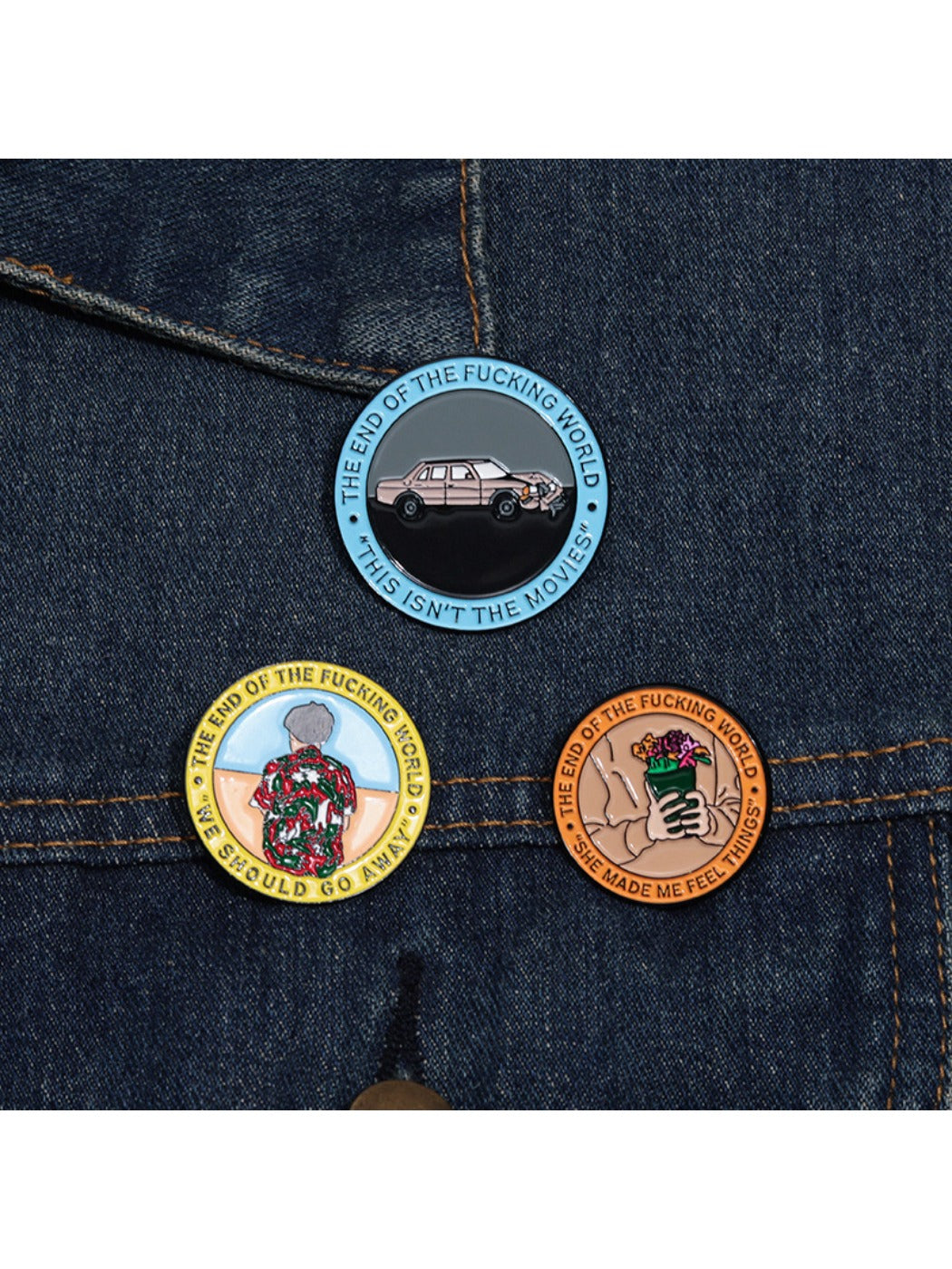 Back view of Pinori Time Machine brooch showing secure pin mechanism