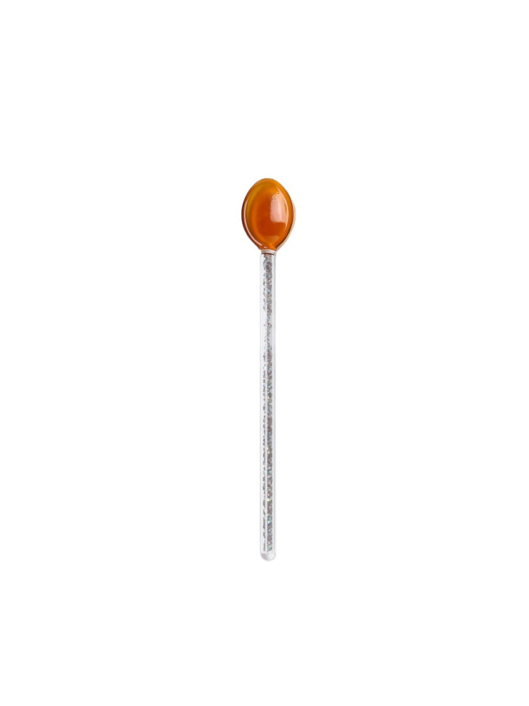 Thimara heat resistant glass spoon with long handle isolated on white