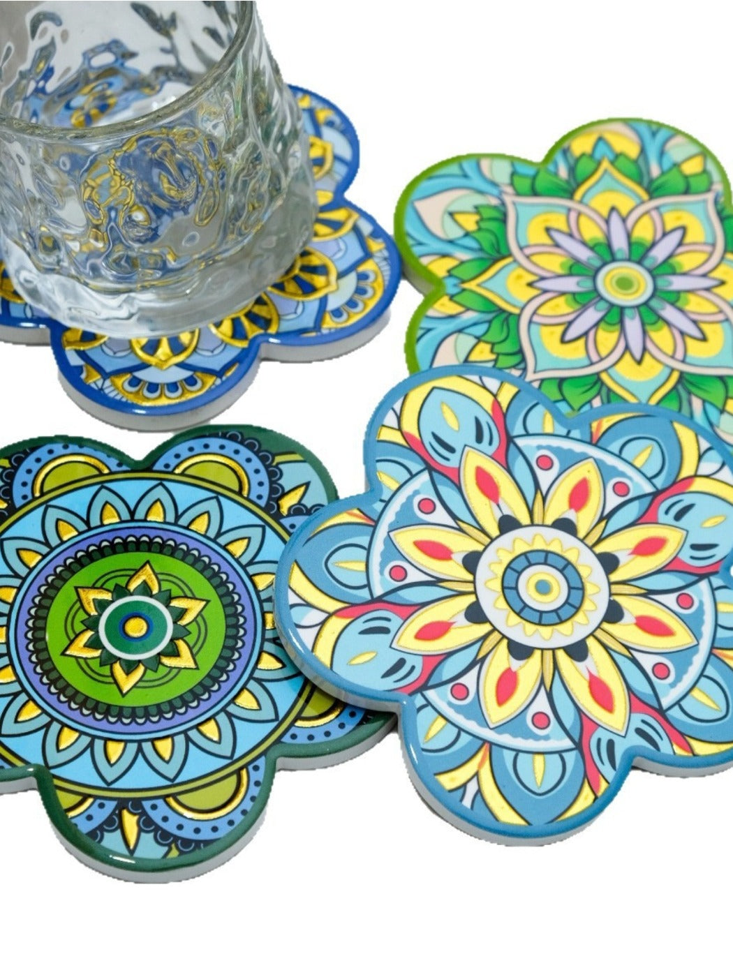 Thimara - Ethnic Style Plum Blossom Coaster Non Slip Heat Resistant