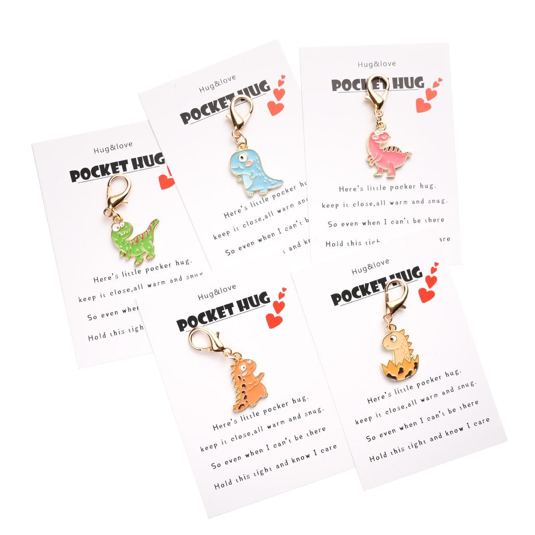 Taphug - Pocket Hug Cartoon Dinosaur Keychain Charm