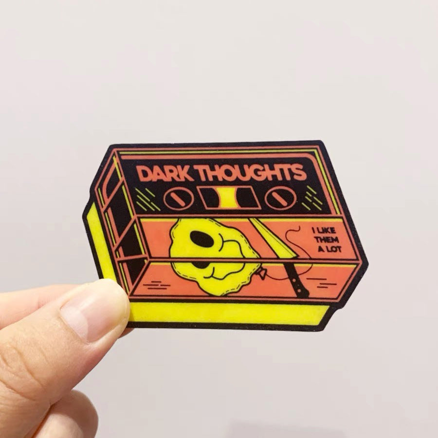 "Neon Cassette: Dark Thoughts" Sticker