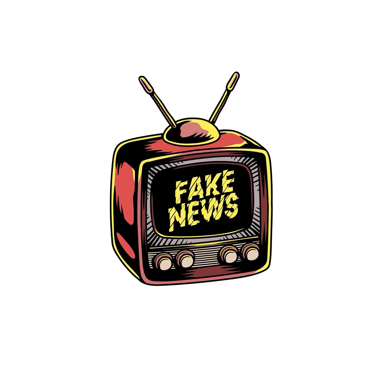 Fake News TV Sticker