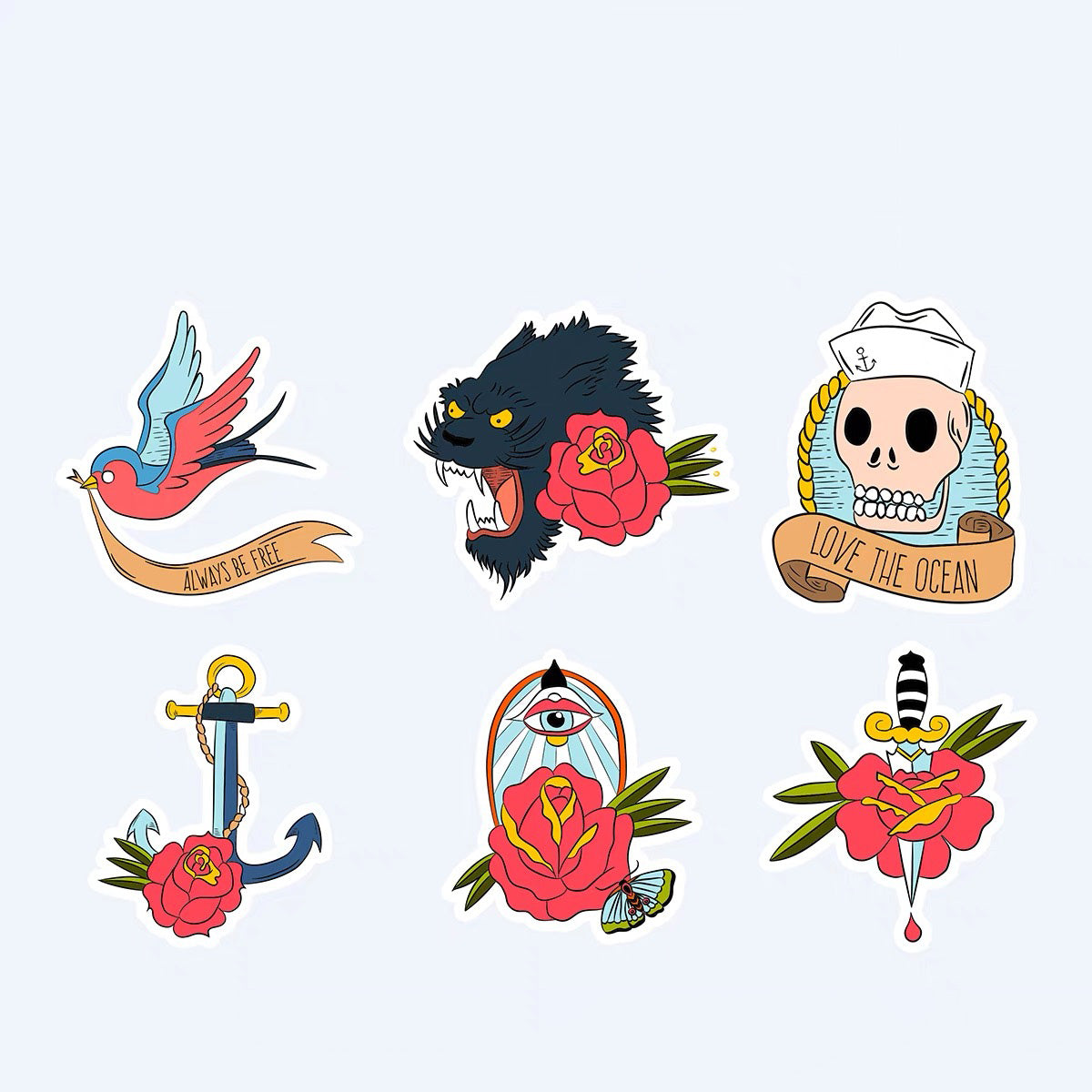 Vintage Sailor Sticker Set