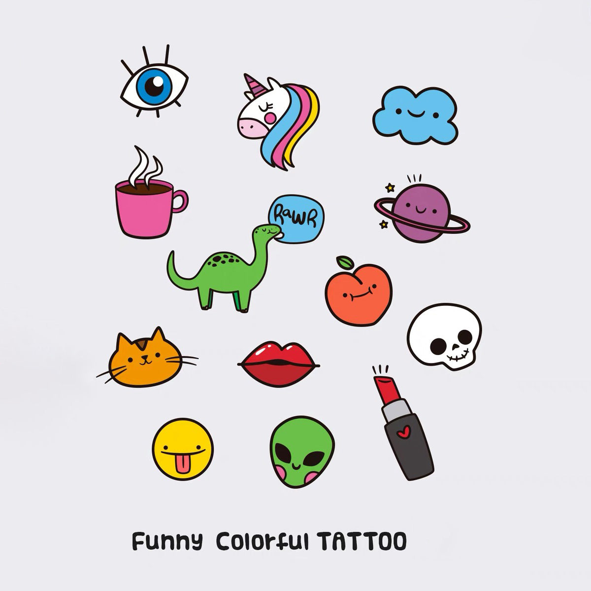 Fun Tattoo Sticker Set