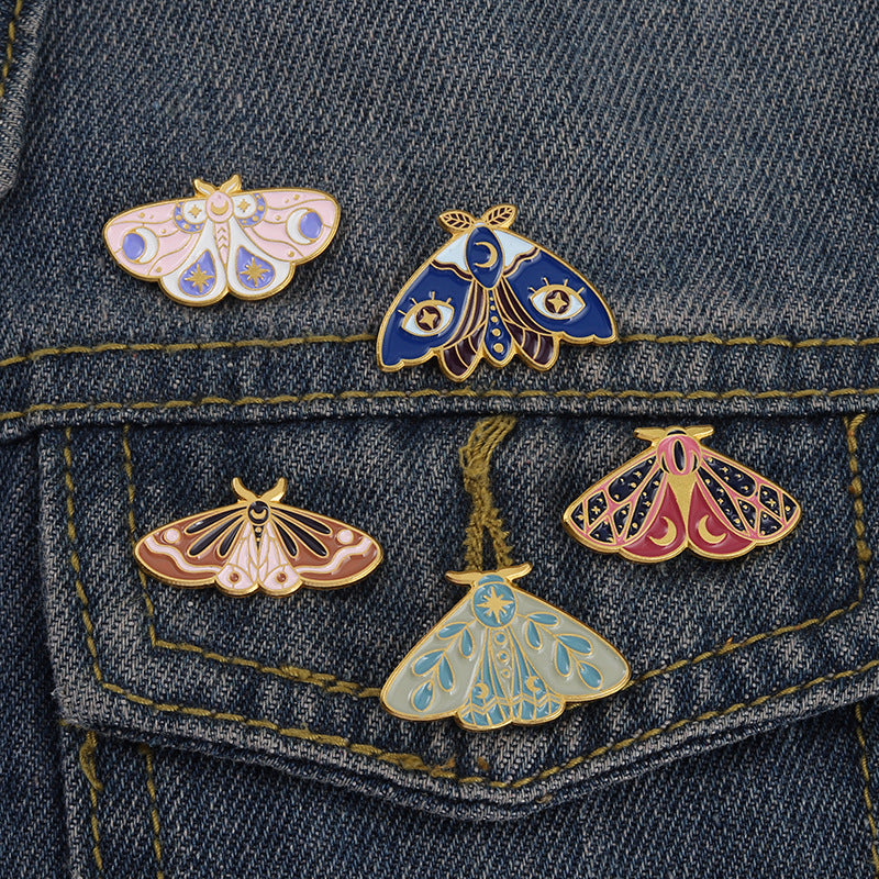 Celestial Moth Alloy Pin