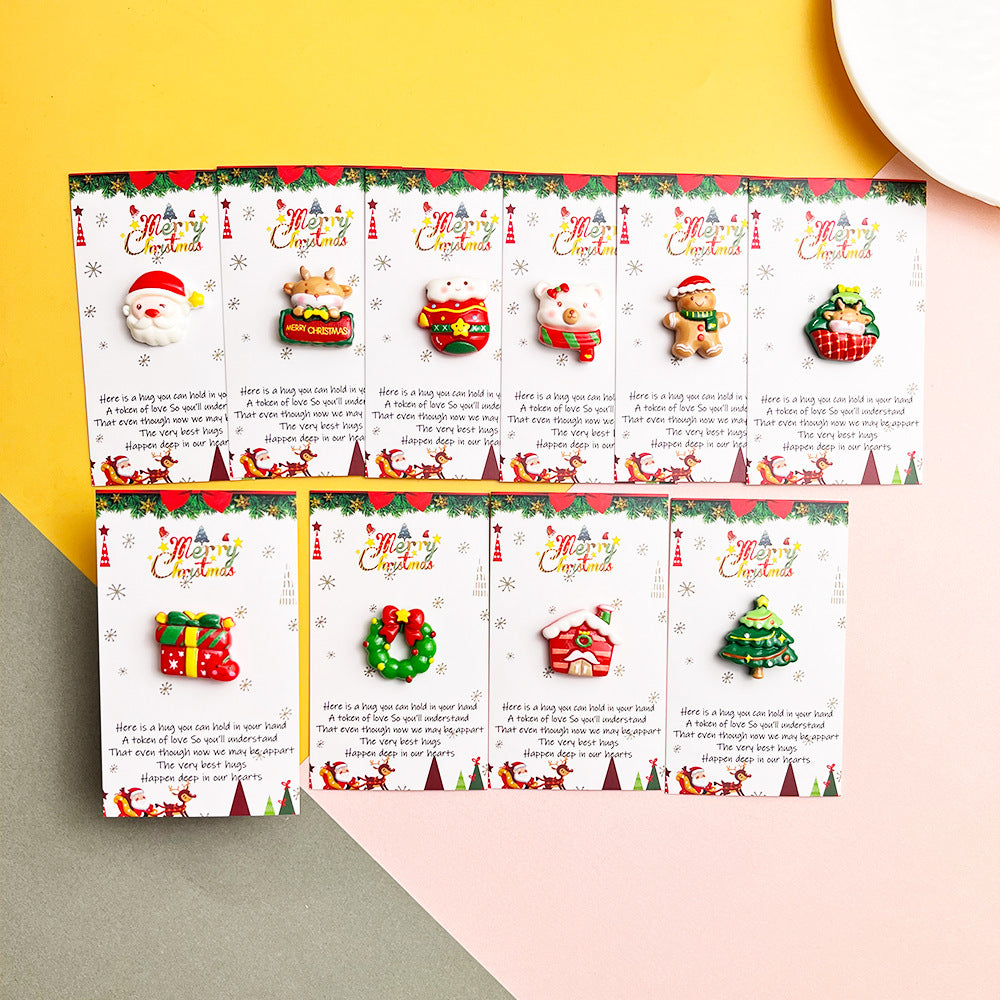跨境Christmas Pocket Hug Greeting Card 喜庆圣诞节口袋拥抱卡